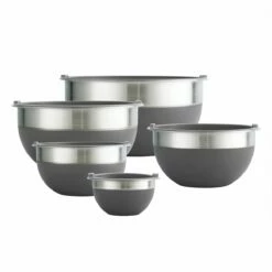 Tramontina 10 Pc Covered Stainless Steel And Silicone Mixing Bowl Set - Gray -TRAMONTINA Sales 80202033IXM001G