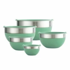 Tramontina 10 Pc Covered Stainless Steel And Silicone Mixing Bowl Set - Mint Green -TRAMONTINA Sales 80202034IXM002G