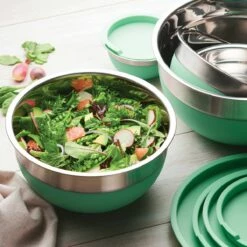 Tramontina 10 Pc Covered Stainless Steel And Silicone Mixing Bowl Set - Mint Green -TRAMONTINA Sales 80202034IXM011G