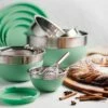 Tramontina 10 Pc Covered Stainless Steel And Silicone Mixing Bowl Set - Mint Green -TRAMONTINA Sales 80202034PRM001G