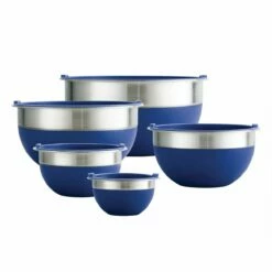 Tramontina 10 Pc Covered Stainless Steel And Silicone Mixing Bowl Set - Blue 21 Tramontina 10 Pc Covered Stainless Steel And Silicone Mixing Bowl Set - Blue -TRAMONTINA Sales 80202035IXM001G