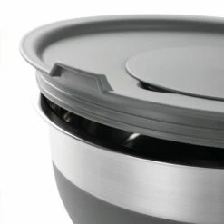 Tramontina 10 Pc Covered Stainless Steel And Silicone Mixing Bowl Set With Grating Tools - Charcoal Gray -TRAMONTINA Sales 80202044IXM003G