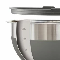 Tramontina 10 Pc Covered Stainless Steel And Silicone Mixing Bowl Set With Grating Tools - Charcoal Gray -TRAMONTINA Sales 80202044IXM007G