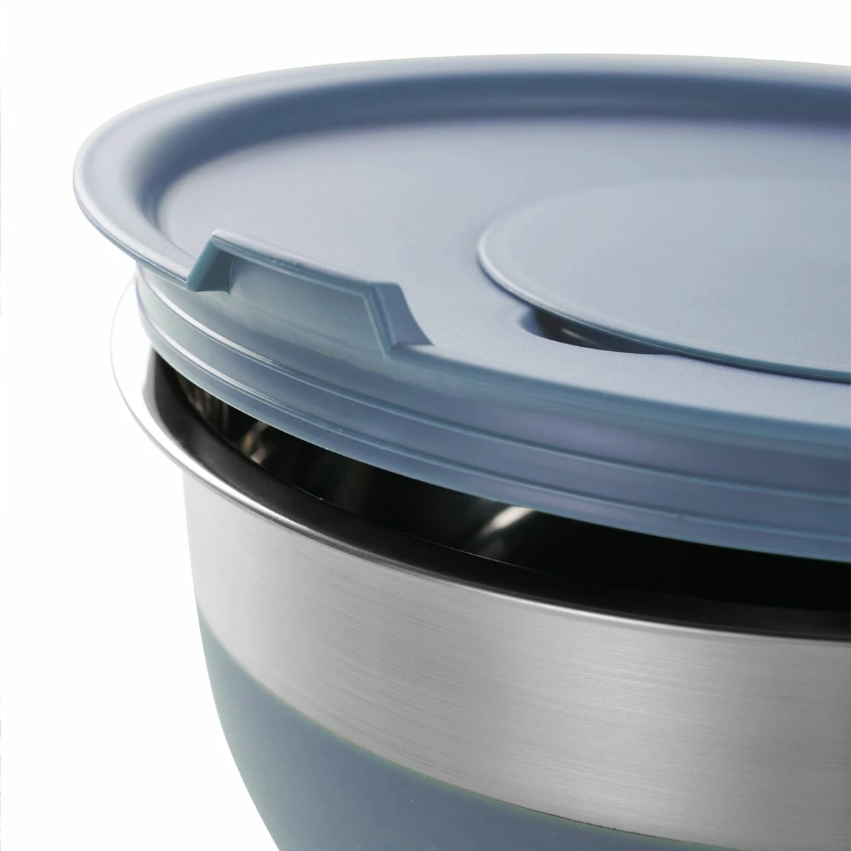 Tramontina 10 Pc Covered Stainless Steel And Silicone Mixing Bowl Set With Grating Tools - Blueberry Blue 4 Tramontina 10 Pc Covered Stainless Steel And Silicone Mixing Bowl Set With Grating Tools - Blueberry Blue - Image 2