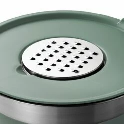 Tramontina 10 Pc Covered Stainless Steel And Silicone Mixing Bowl Set With Grating Tools - Sea Salt Green -TRAMONTINA Sales 80202047IXM004G