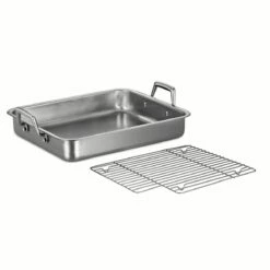 Tramontina Prima 15 In Stainless Steel Roasting Pan - Includes Basting Grill -TRAMONTINA Sales 80203004IXM002G
