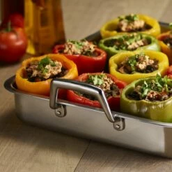 Tramontina Prima 15 In Stainless Steel Roasting Pan - Includes Basting Grill