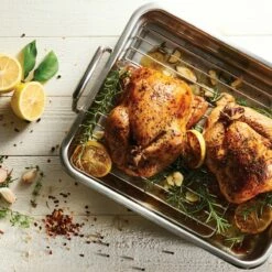 Tramontina Prima 16.5 In Stainless Steel Roasting Pan - Includes Basting Grill