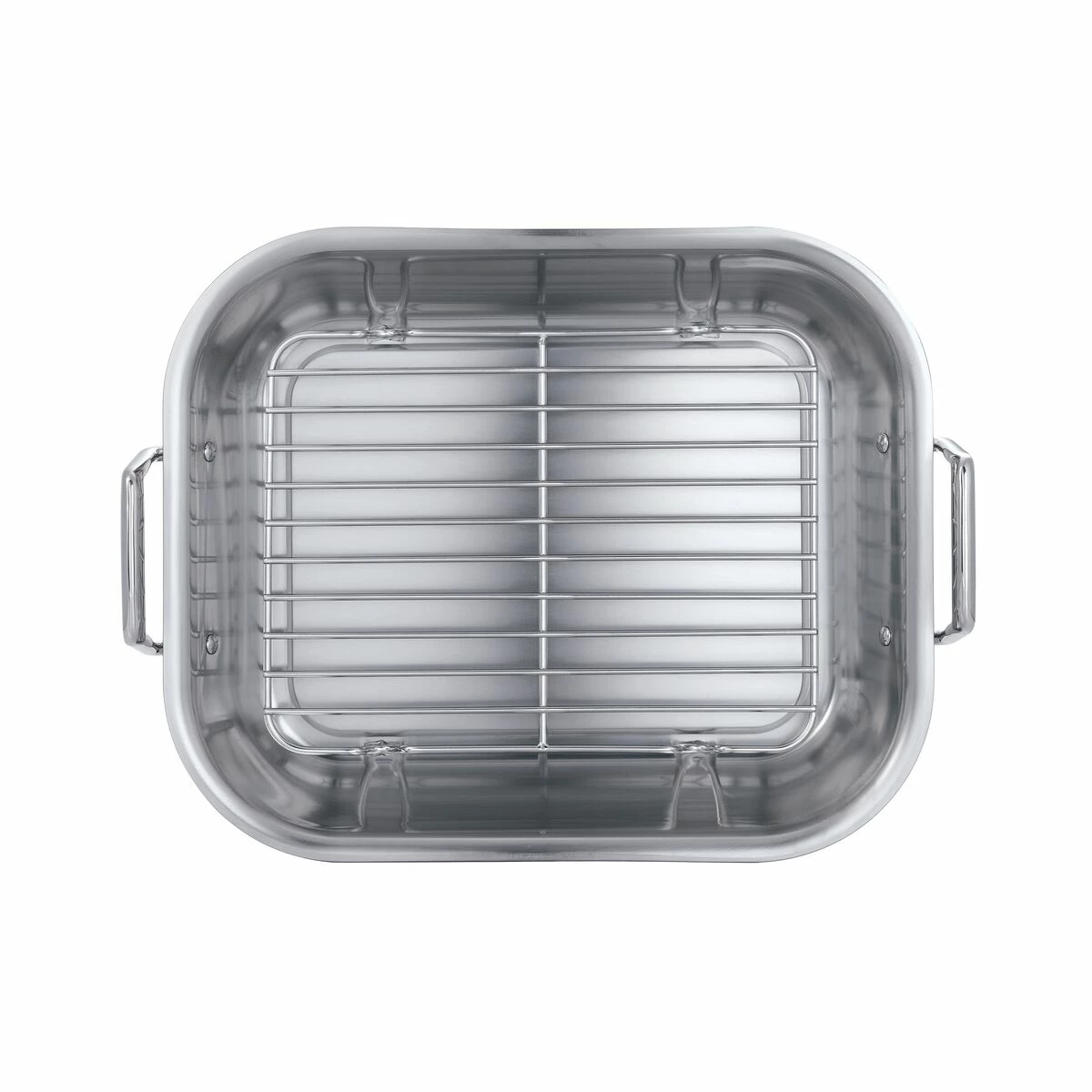 Tramontina Prima 16.75 In Stainless Steel Flared Edge Roasting Pan - Includes Basting Rack 6 Tramontina Prima 16.75 In Stainless Steel Flared Edge Roasting Pan - Includes Basting Rack - Image 4