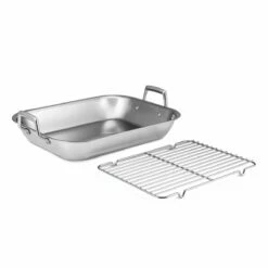 Tramontina Prima 18.75 In Stainless Steel Flared Edge Roasting Pan - Includes Basting Rack -TRAMONTINA Sales 80203010IXM001G