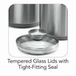Tramontina 4 Pc Covered Stainless Steel Canister Set 6 Tramontina 4 Pc Covered Stainless Steel Canister Set -TRAMONTINA Sales 80204017IXI001G