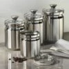 Tramontina 4 Pc Covered Stainless Steel Canister Set 2 Tramontina 4 Pc Covered Stainless Steel Canister Set -TRAMONTINA Sales 80204017PRM001G