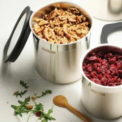 Tramontina 4 Pc Stainless Steel Canister Set - Black 11 Tramontina 4 Pc Stainless Steel Canister Set - Black -TRAMONTINA Sales 80204027IXM002G