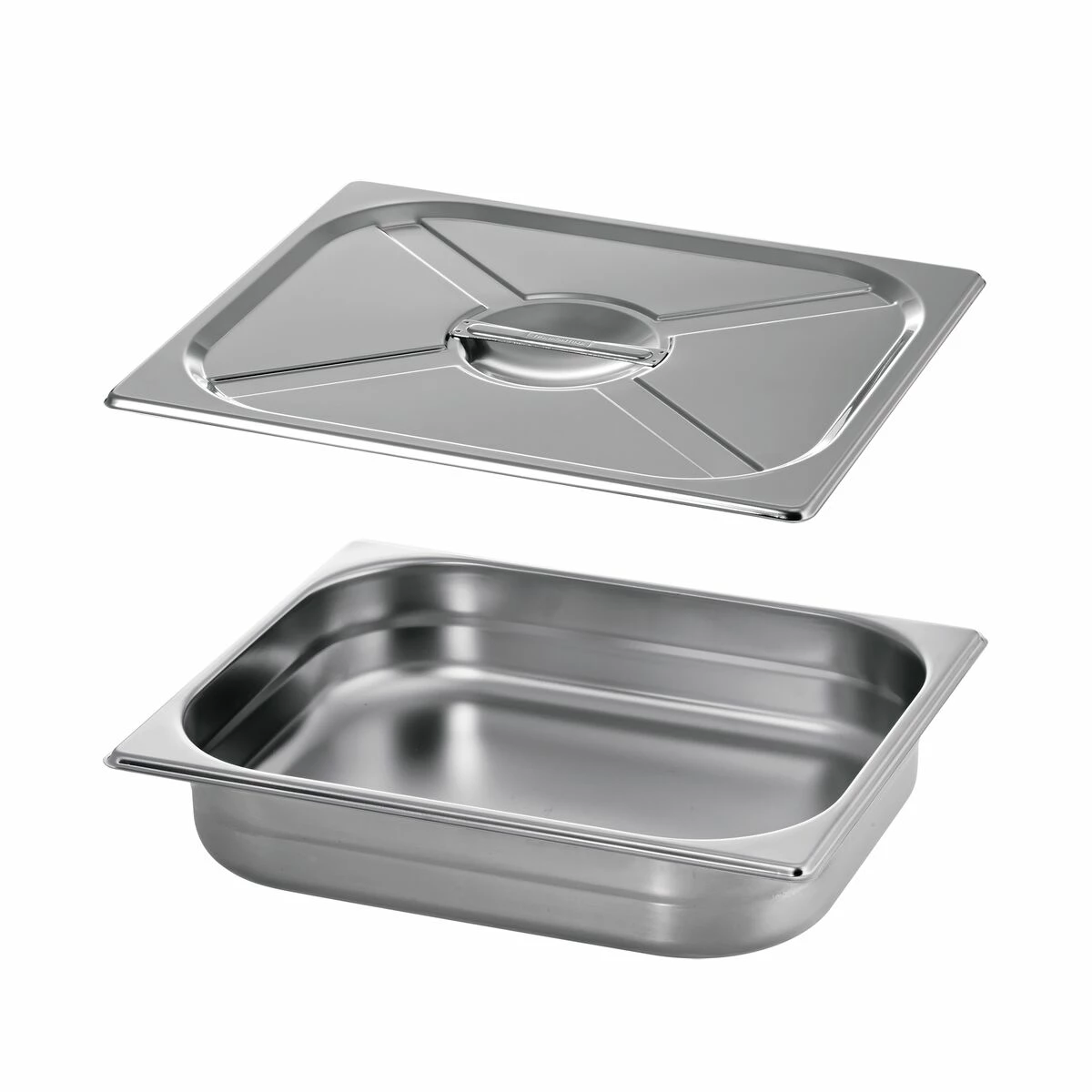 Tramontina 4.5 Qt Stainless Steel Covered Half Size Food Pan 5 Tramontina 4.5 Qt Stainless Steel Covered Half Size Food Pan - Image 3