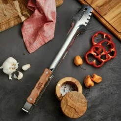 Tramontina Churrasco BBQ Tongs With Wood Handle -TRAMONTINA Sales 80905002IXM002G