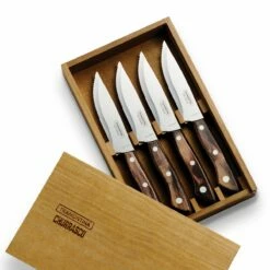 Tramontina Churrasco BBQ 4 Pc Porterhouse Steak Knife Set In Wood Gift Box 14 Tramontina Churrasco BBQ 4 Pc Porterhouse Steak Knife Set In Wood Gift Box -TRAMONTINA Sales 80905024IXM001G