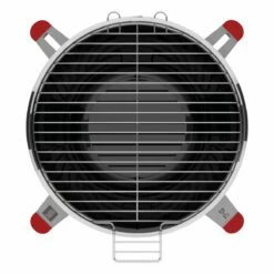 Tramontina 15.5 In Stainless Steel Round BBQ Charcoal Grill With Lid -TRAMONTINA Sales 80905033IXM001G