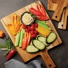 Tramontina 3 Pc Teak Wood "Cut & Taste" Kitchen Board Set With Handles 2 Tramontina 3 Pc Teak Wood "Cut & Taste" Kitchen Board Set With Handles -TRAMONTINA Sales 81000019RNM001G