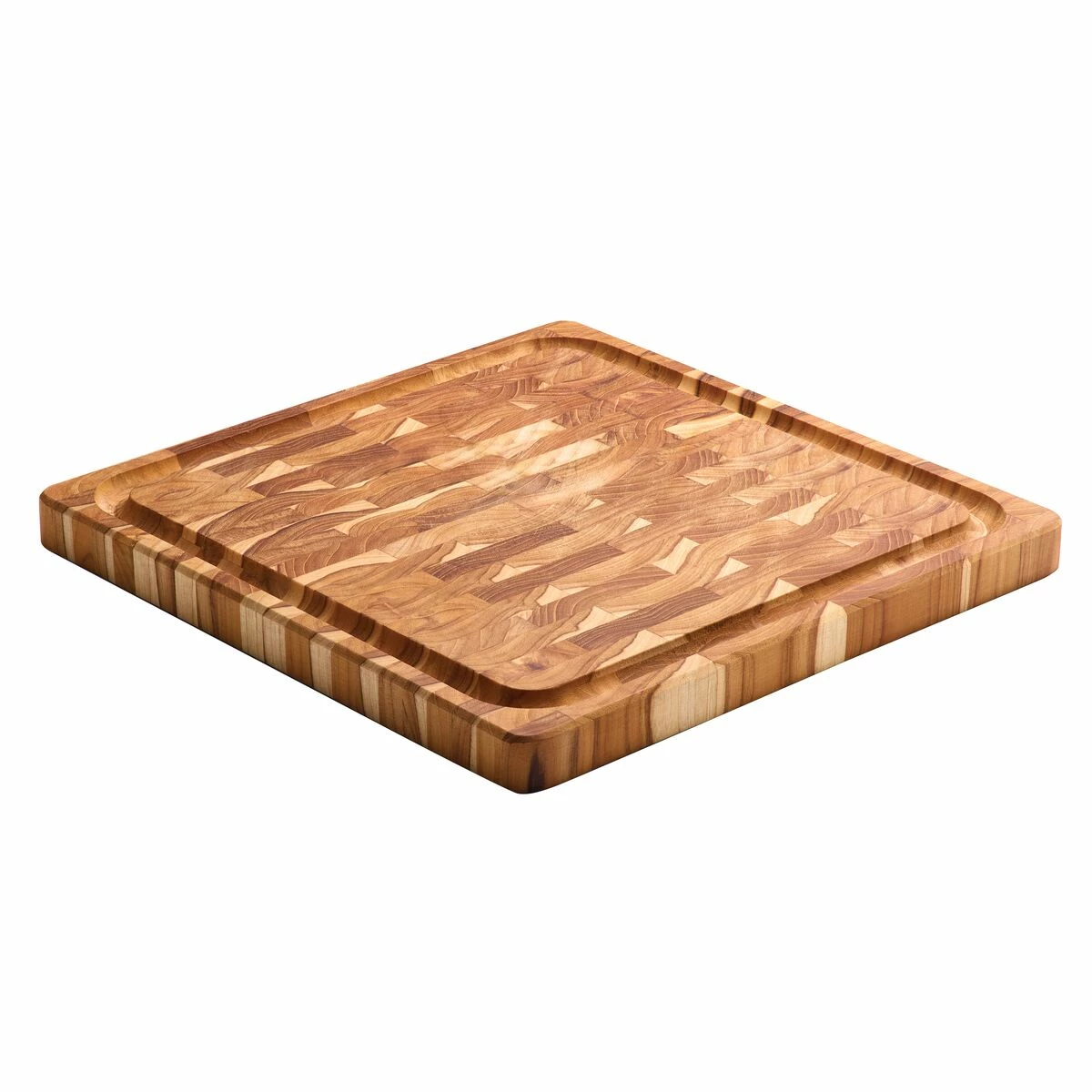 Tramontina 15.75 In X 15.75 In Teak Wood End-Grain Chopping Board 5 Tramontina 15.75 In X 15.75 In Teak Wood End-Grain Chopping Board - Image 3
