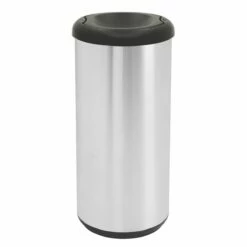 Tramontina 10 Gallon Stainless Steel Swivel Top Round Trash Bin -TRAMONTINA Sales 81200005IXM001G