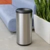 Tramontina 10 Gallon Stainless Steel Swivel Top Round Trash Bin 2 Tramontina 10 Gallon Stainless Steel Swivel Top Round Trash Bin -TRAMONTINA Sales 81200005PRM001G