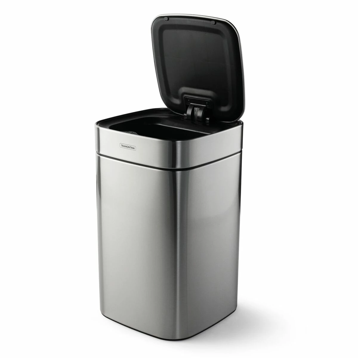 Tramontina 3.17 Gallon Stainless Steel Square Sensor Bin With SS Capped Lid 4 Tramontina 3.17 Gallon Stainless Steel Square Sensor Bin With SS Capped Lid - Image 3
