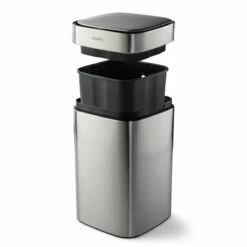 Tramontina 3.17 Gallon Stainless Steel Square Sensor Bin With SS Capped Lid 11 Tramontina 3.17 Gallon Stainless Steel Square Sensor Bin With SS Capped Lid -TRAMONTINA Sales 81200015IXM002G