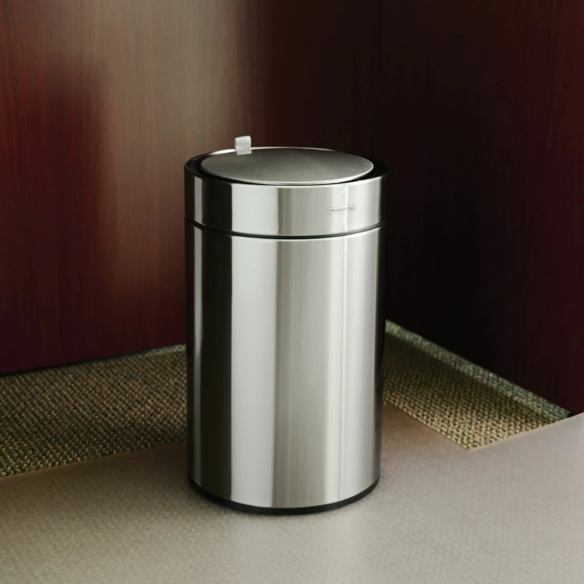 Tramontina 3.17 Gallon Stainless Steel Round Sensor Bin With SS Capped Lid 3 Tramontina 3.17 Gallon Stainless Steel Round Sensor Bin With SS Capped Lid