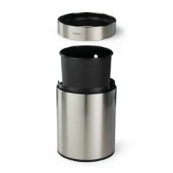 Tramontina 2.38 Gallon Stainless Steel Round Open Top Bin -TRAMONTINA Sales 81200018IXM001G
